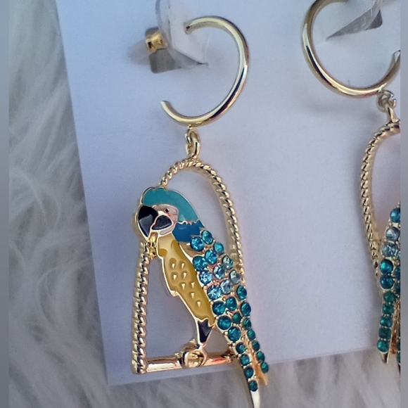 Baublebar Parrots in a Cage Dangle Hoop Earrings - Picture 3 of 8